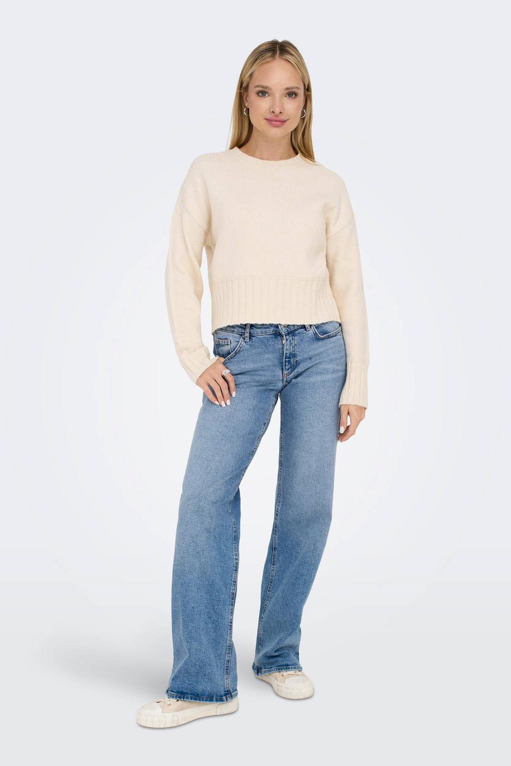 ONLY low waist wide leg jeans ONLJUICY light blue denim