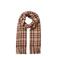 PIECES geruite sjaal met franjes PCSELINA bruin/rood