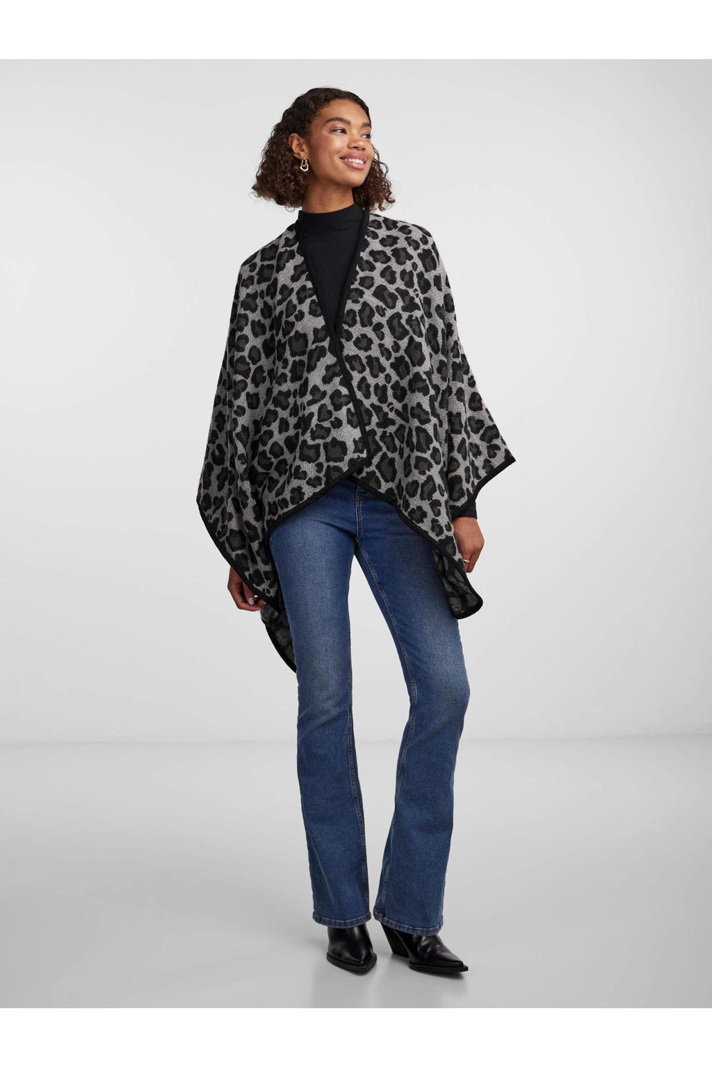 Generisch Dames poncho met vleermuismouwen, cabanjas, oversized, trendy, casual cape met opstaande kraag en riem, wit, XL Generisch Dames poncho met vleermuismouwen, cabanjas, oversized, trendy, casual cape met opstaande kraag en riem, wit, XL