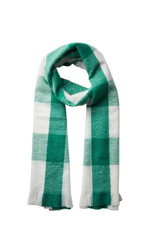geruite sjaal PCJULA groen/wit