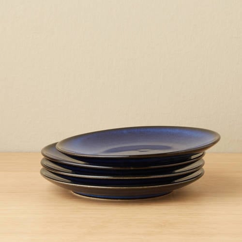 NOUS Living Artisan gebaksbord (Ø15 cm) (set van 4) - blauw