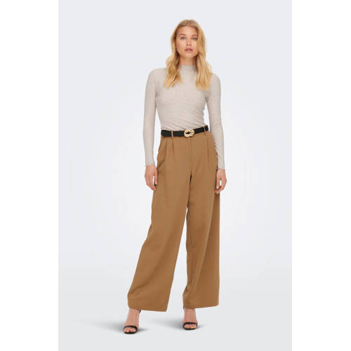 ONLY ribgebreide top ONLEMMA taupe afbeelding