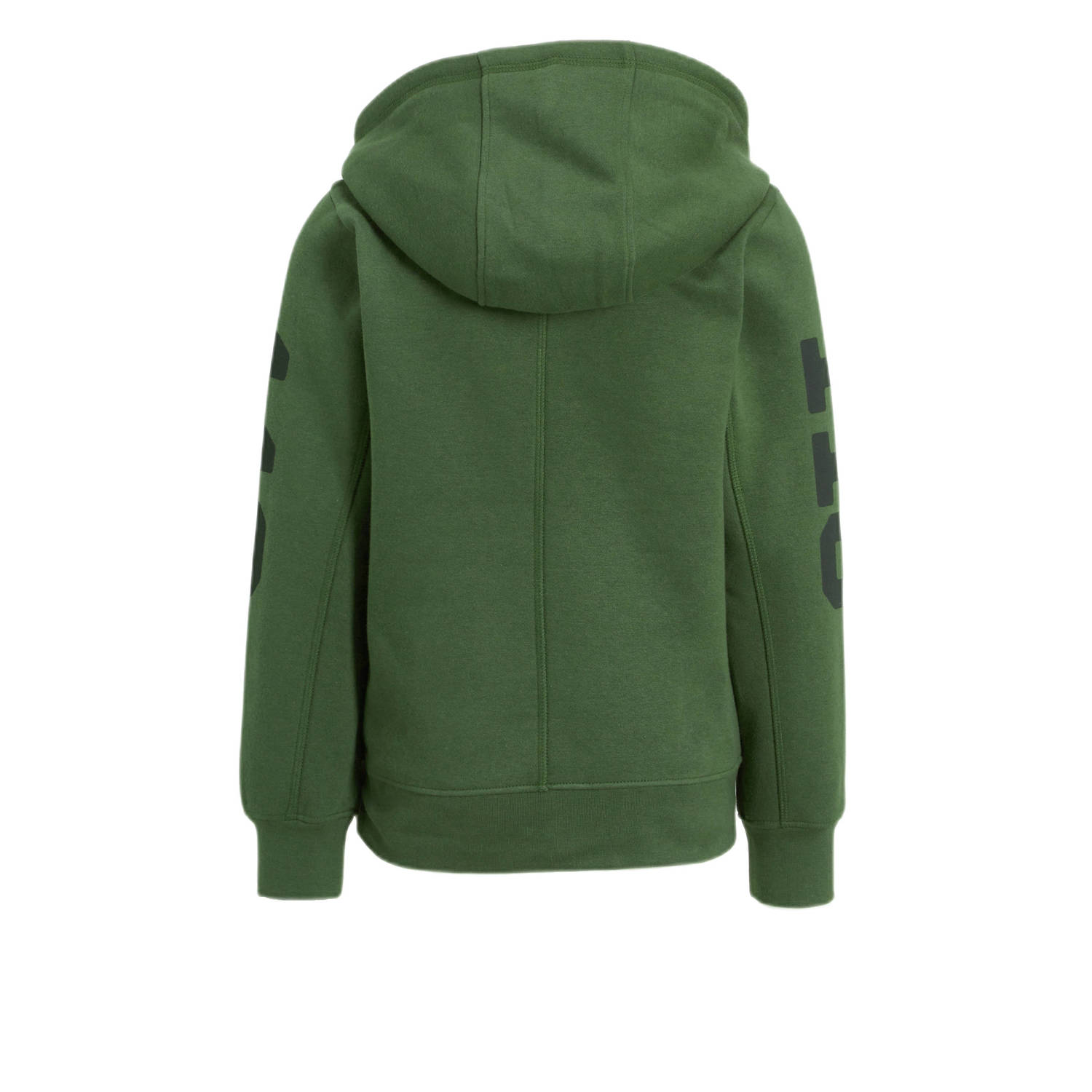 anytime hoodie met tekstopdruk khaki