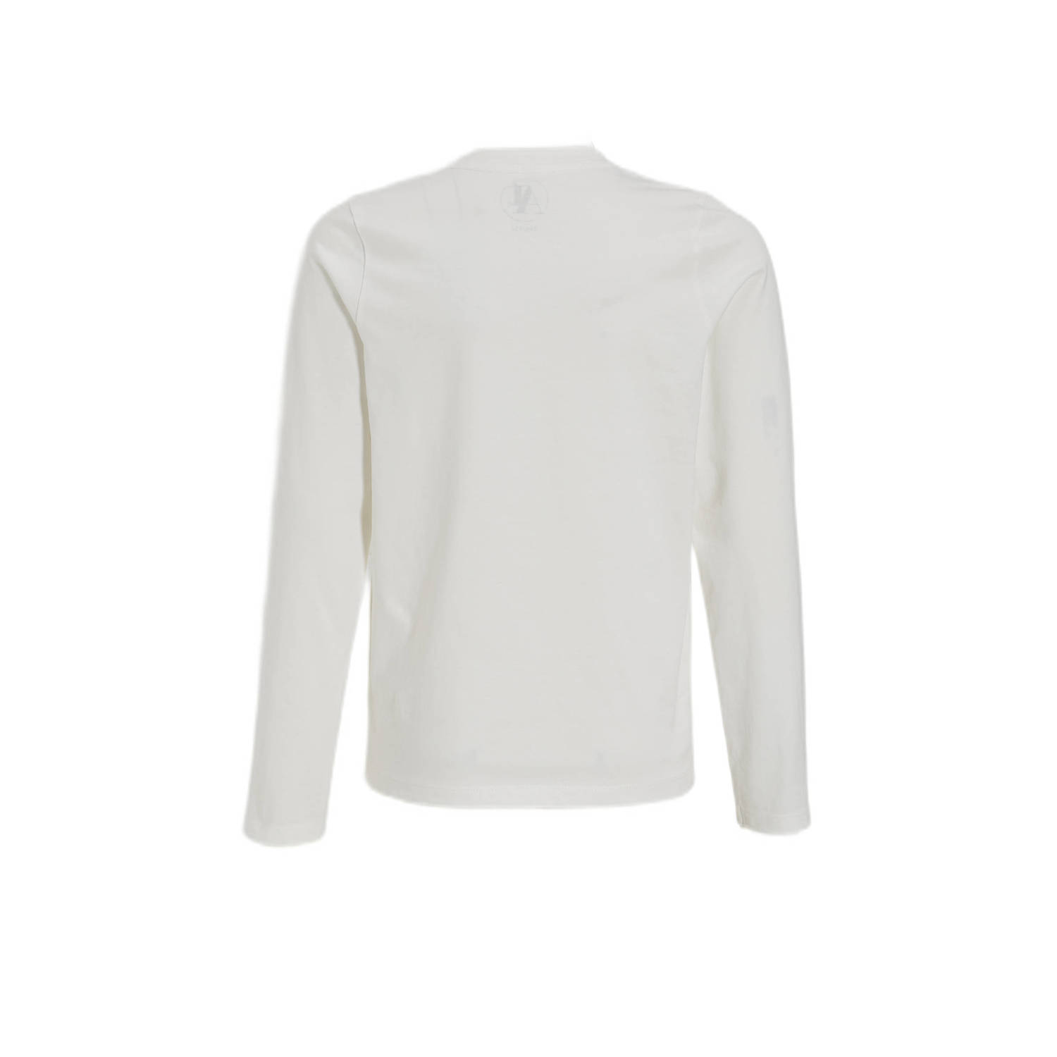 anytime longsleeve met tekstopdruk wit