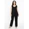 YOEK linnen loose fit broek zwart