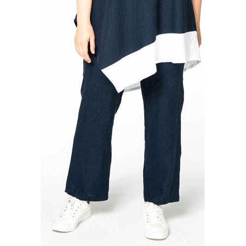 YOEK linnen loose fit broek blauw afbeelding