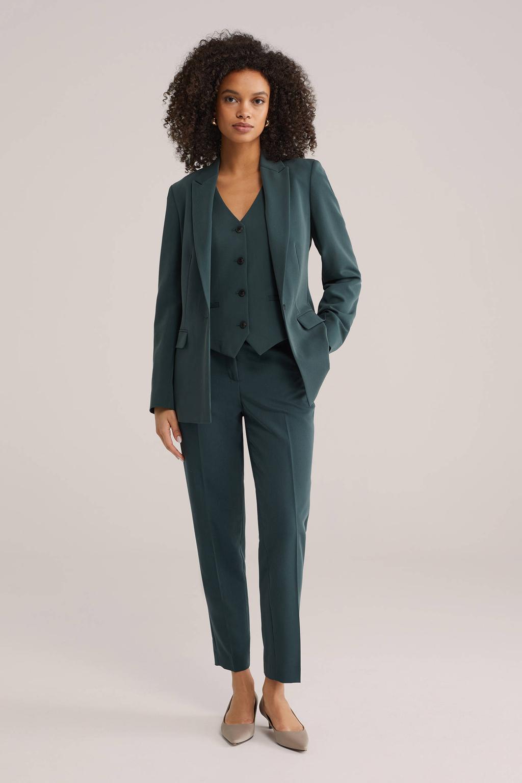 WE Fashion gilet donkergroen