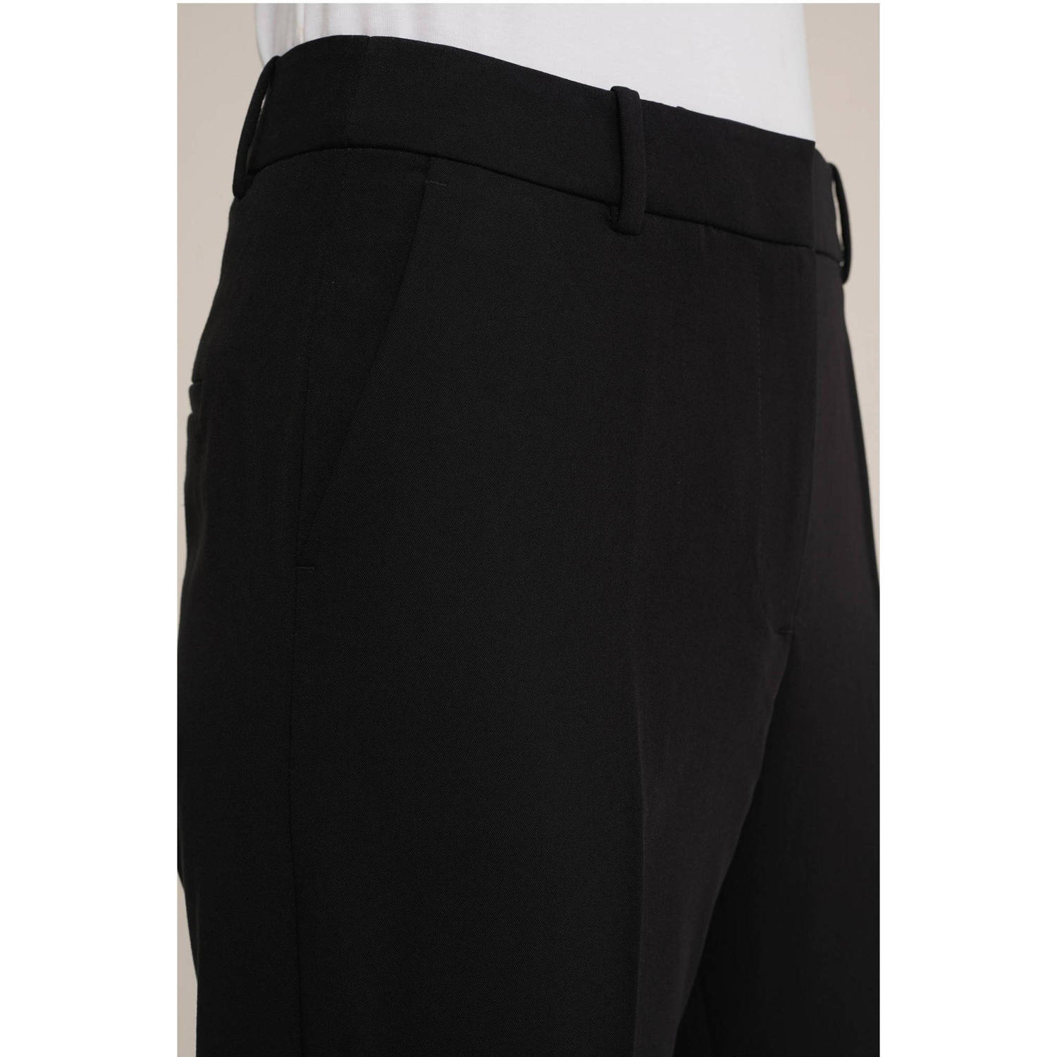 WE Fashion slim fit pantalon zwart