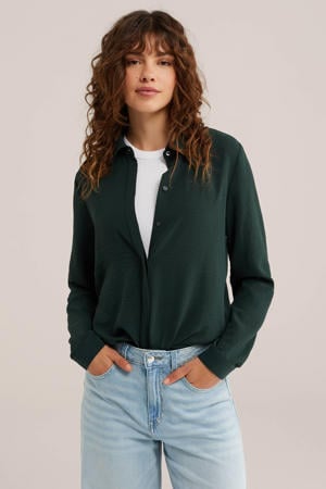 blouse van polyester groen