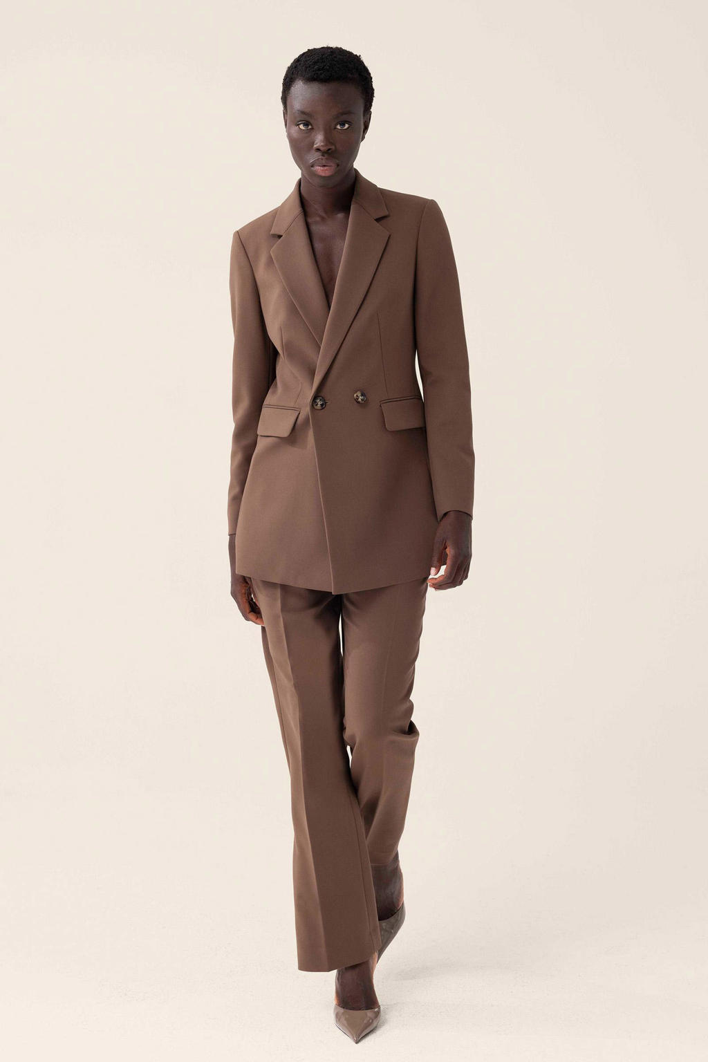 Lauren Ralph Lauren getailleerde blazer donkerrood Lauren Ralph Lauren getailleerde blazer donkerrood