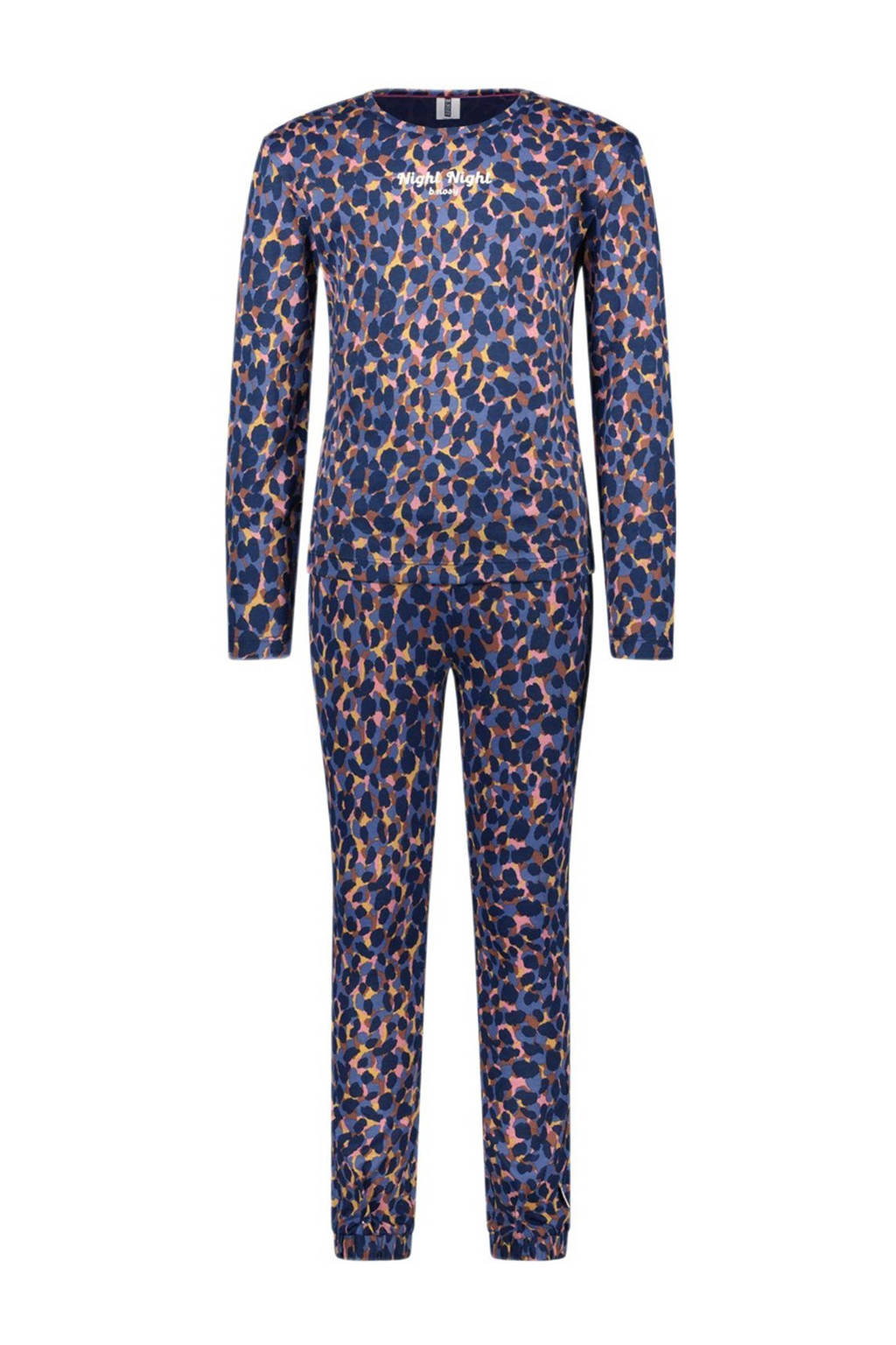 pyjama B. a SLEEP met all over print donkerblauw/roze/geel