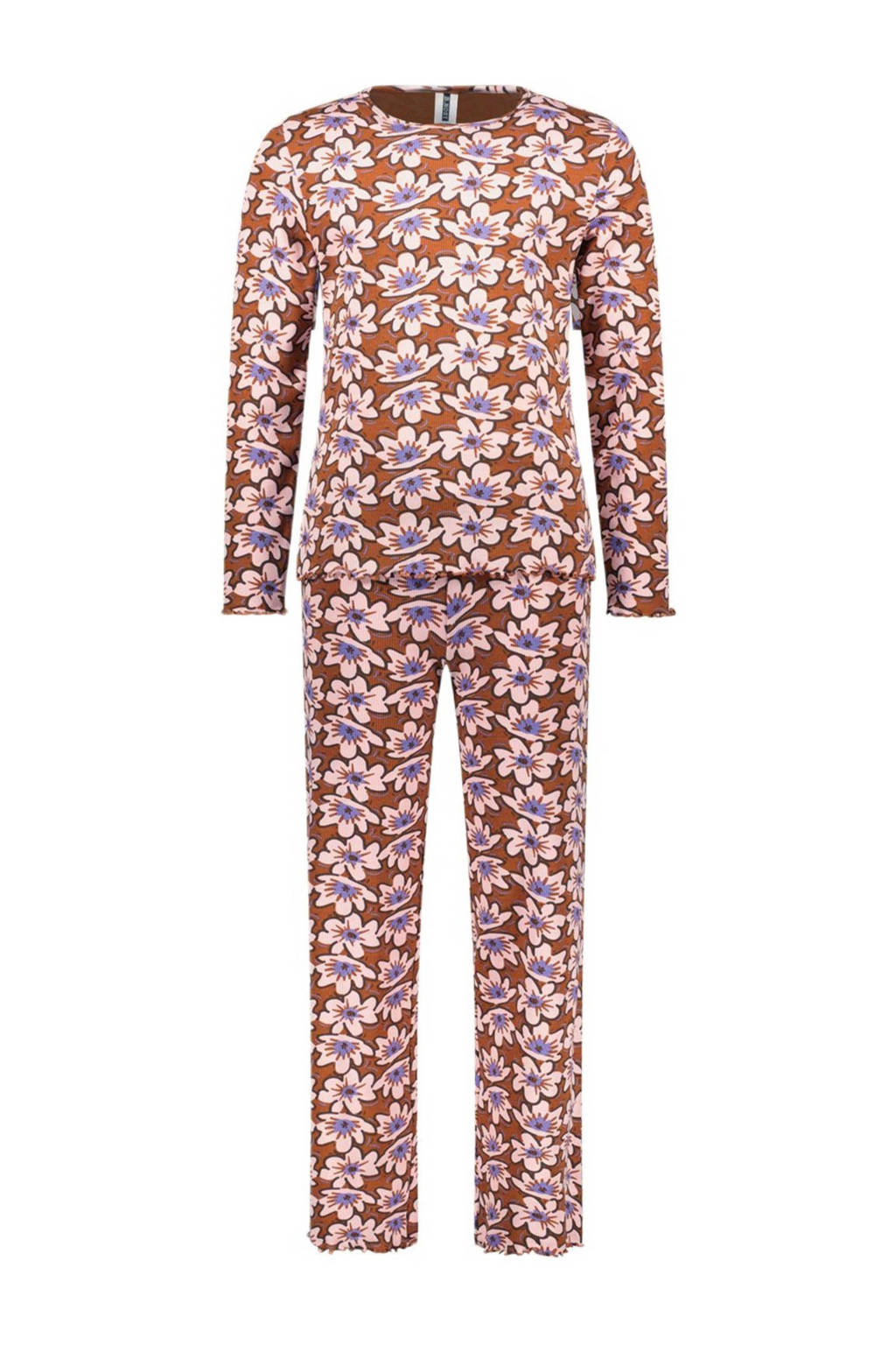 gebloemde pyjama B. a SLEEP bruin/lichtroze/paars