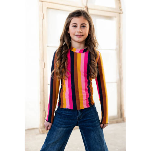 B.Nosy gestreepte longsleeve B.ORIGINAL felroze/multicolor afbeelding