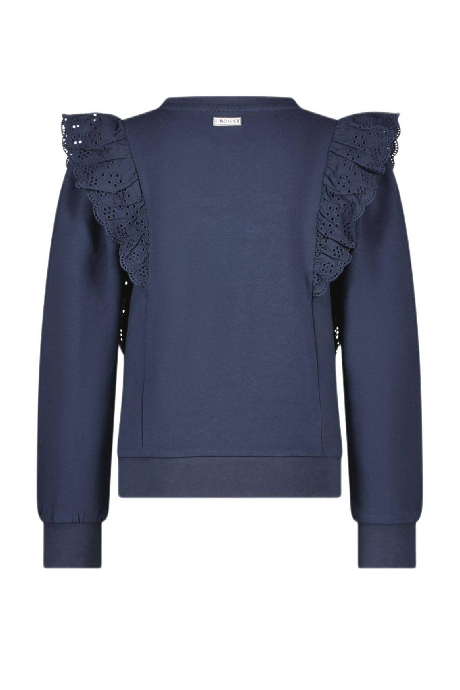 B.Nosy Sweater B.DASHING Met Ruches Donkerblauw | Wehkamp