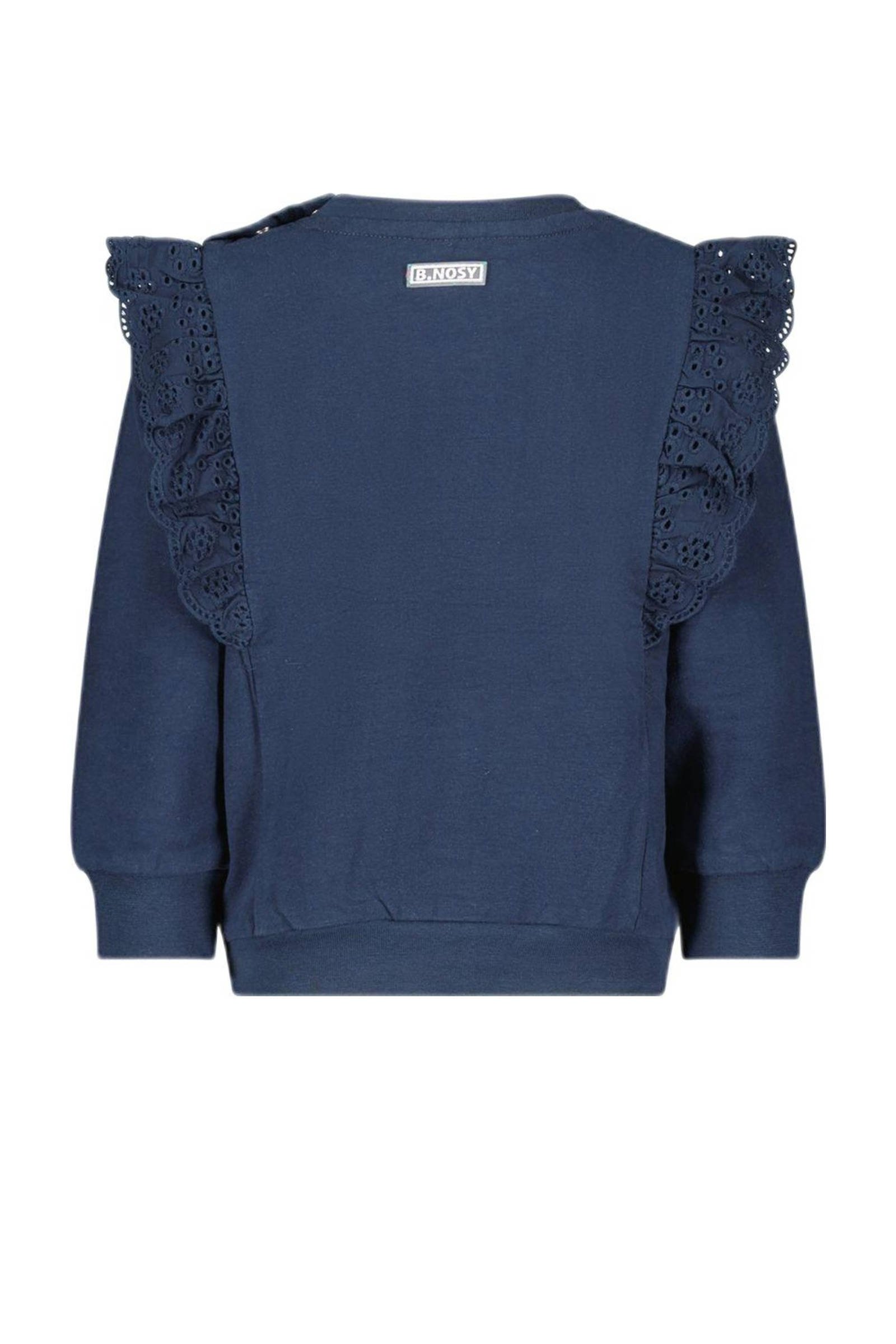 B.Nosy Baby Sweater B.VICTORIOUS Met Ruches Donkerblauw | Wehkamp