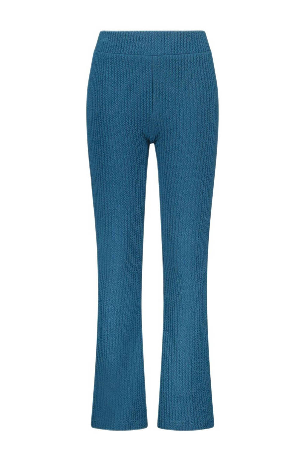 flared broek B.VICTORIOUS met all over print turquoise