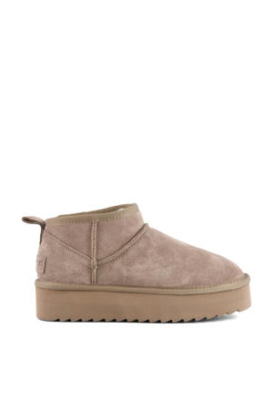 suède enkelboots taupe
