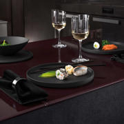 thumbnail: Villeroy & Boch Serviesset La Boule - Zwart 7-delig / 2 personen - 2x kom, 2x schaal, 2x universeel bord, 1x serveerschaal