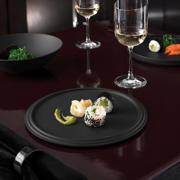 thumbnail: Villeroy & Boch Serviesset La Boule - Zwart 7-delig / 2 personen - 2x kom, 2x schaal, 2x universeel bord, 1x serveerschaal