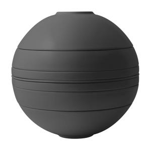 Serviesset La Boule - Zwart 7-delig / 2 personen - 2x kom, 2x schaal, 2x universeel bord, 1x serveerschaal