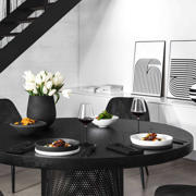 thumbnail: Villeroy & Boch Serviesset La Boule - Zwart / Wit 7-delig / 2 personen - 2x kom, 2x schaal, 2x universeel bord, 1x serveerschaal