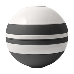 Serviesset La Boule - Zwart / Wit 7-delig / 2 personen - 2x kom, 2x schaal, 2x universeel bord, 1x serveerschaal