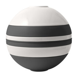 Serviesset La Boule - Zwart / Wit 7-delig / 2 personen - 2x kom, 2x schaal, 2x universeel bord, 1x serveerschaal