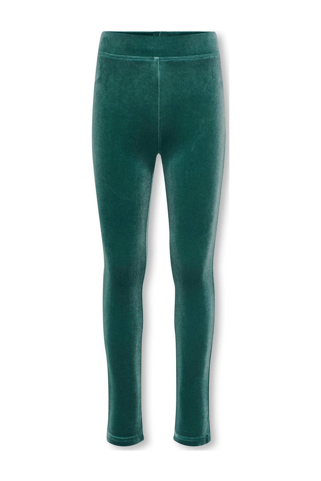 Groene meisjes KIDS ONLY GIRL fluwelen flared broek diep met regular waist en elastische tailleband