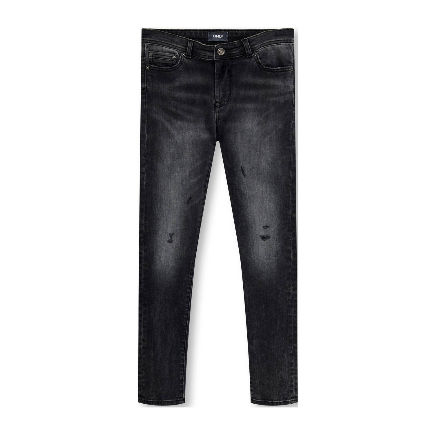 Only KIDS BOY skinny jeans KOBSLY black Zwart Jongens Stretchdenim Effen 140