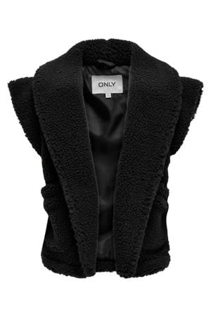 teddy gilet KOGSIKA zwart