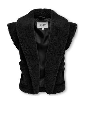 teddy gilet KOGSIKA zwart