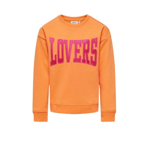KIDS ONLY GIRL sweater KOGANNA met tekst oranje