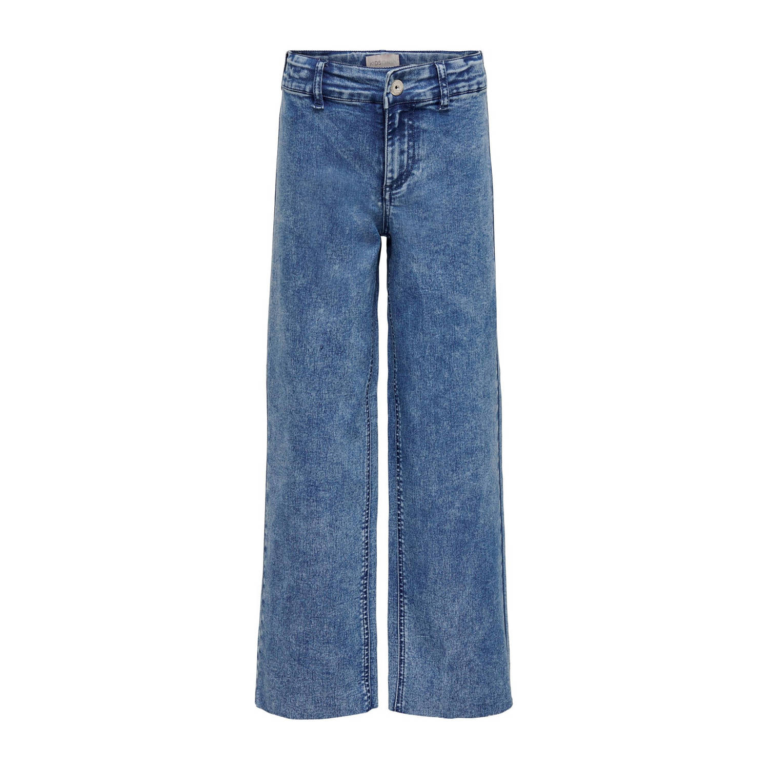 Only KIDS GIRL wide leg jeans KOGSYLVIE CLEAN light medium blue denim Blauw Meisjes Stretchdenim 116