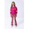 KIDS ONLY GIRL flared broek KOGPAIGE met all over print roze/rood/oranje