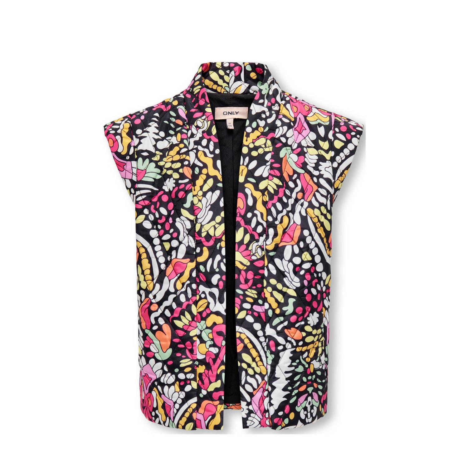 ONLY KIDS GIRL gilet KOGCEMMA met all over print fuchsia multicolor