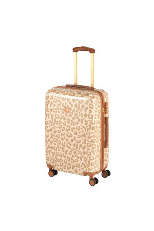  trolley Animal Print 67 cm. lichtroze