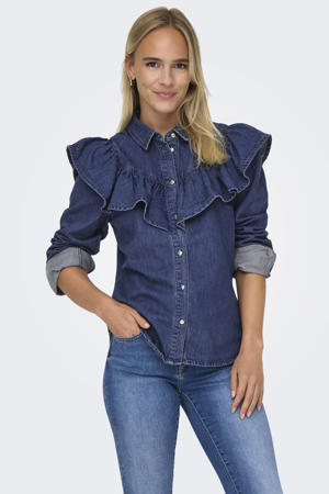 blouse dark blue denim