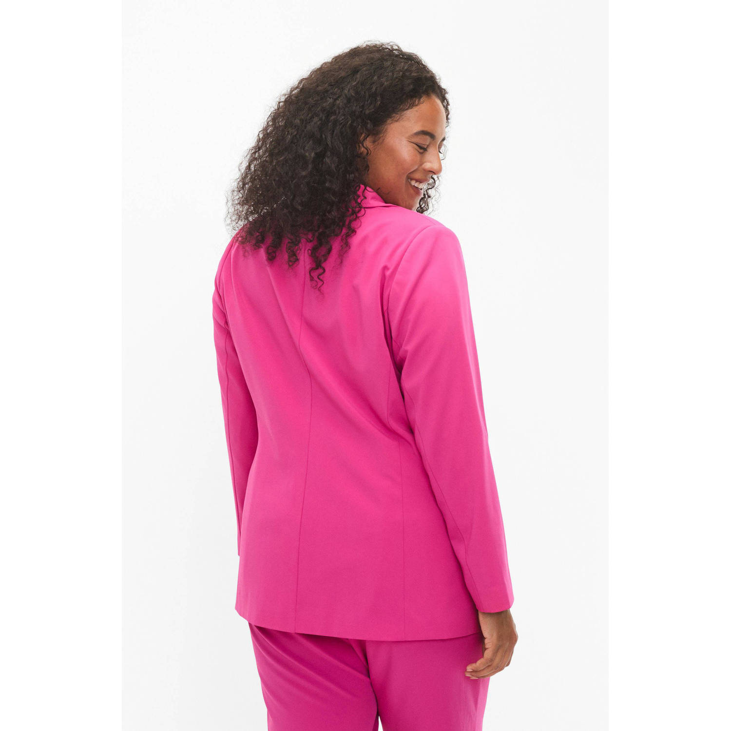 Zizzi rechtvallende blazer MHALEY roze