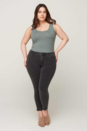 cropped high waist skinny jeans Amy grey denim