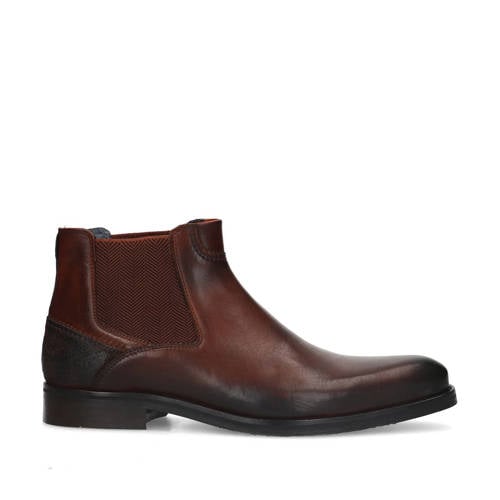 Manfield leren chelsea boots bruin afbeelding