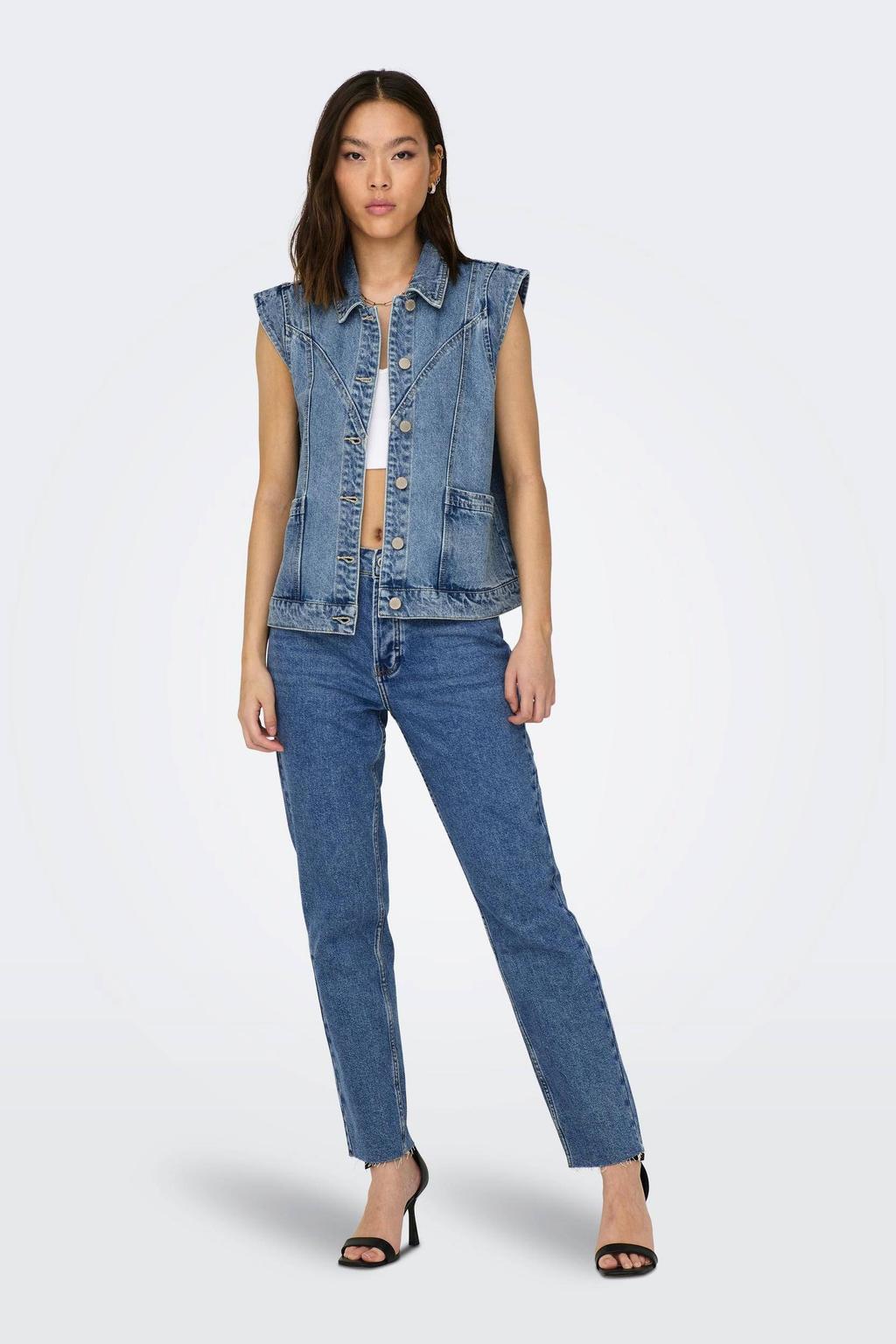 ONLY gilet ONLKENNEDY medium blue denim