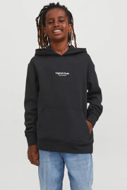 thumbnail: JACK & JONES JUNIOR hoodie JORVESTERBRO met tekst zwart