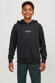 thumbnail: JACK & JONES JUNIOR hoodie JORVESTERBRO met tekst zwart
