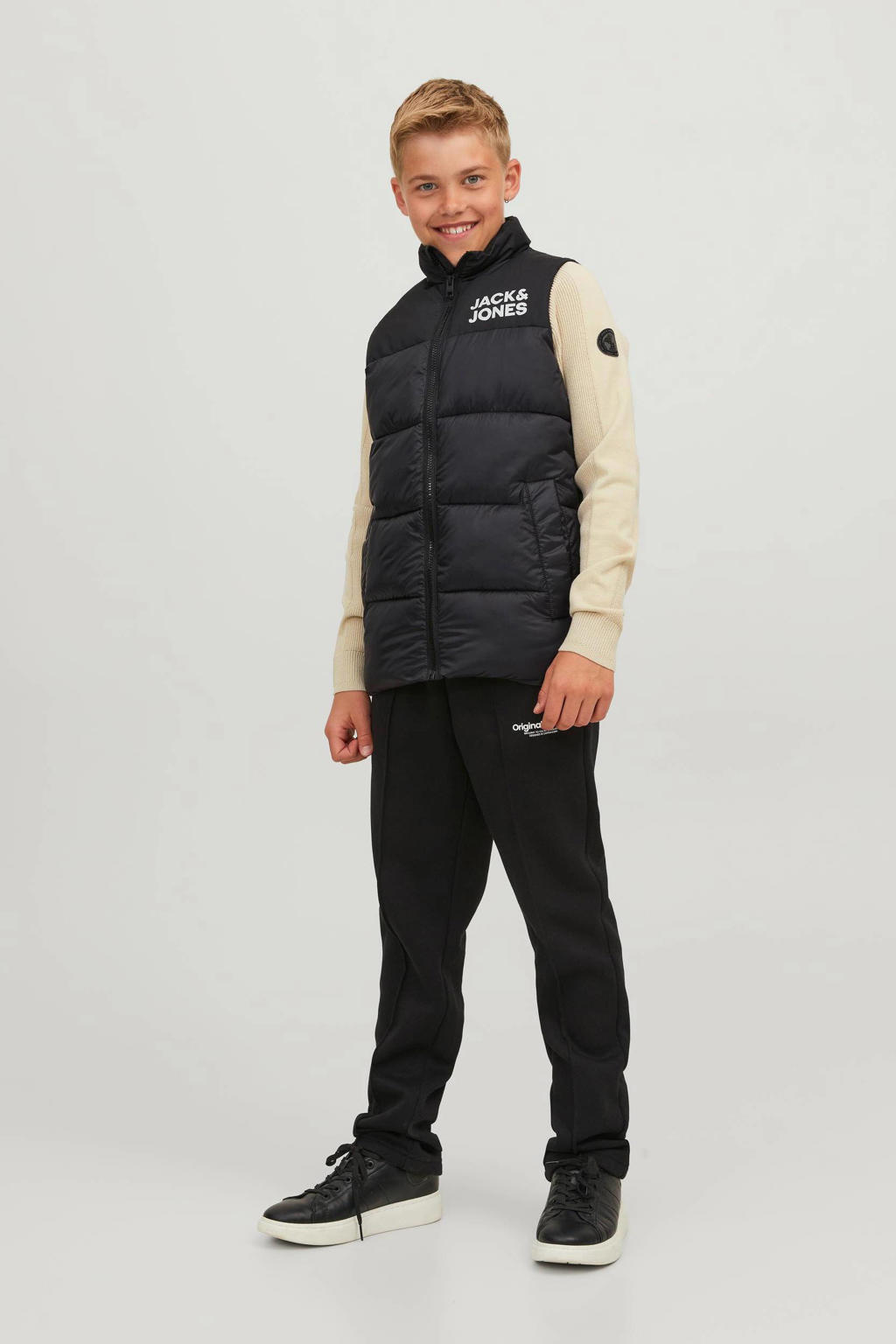 JACK & JONES JUNIOR bodywarmer JJETOBY zwart