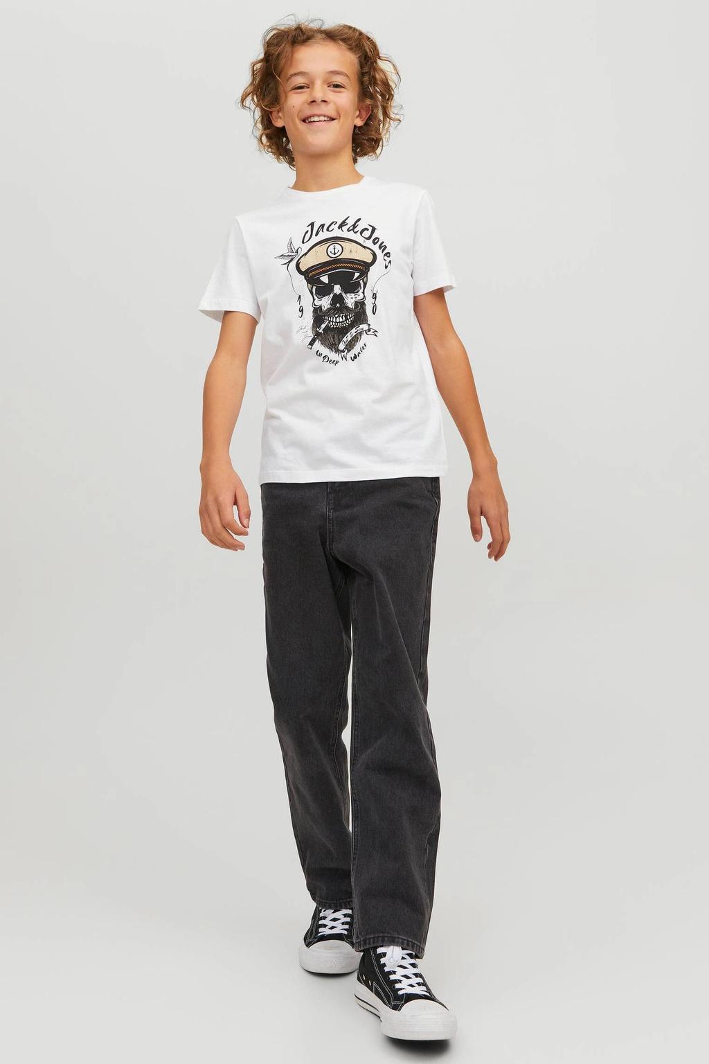 JACK & JONES JUNIOR loose fit jeans JJICHRIS JJORIGINAL black denim