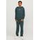 JACK & JONES JUNIOR hoodie JORVESTERBRO met tekst donkergroen