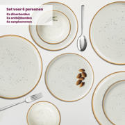 thumbnail: Cosy & Trendy Serviesset Baltic Vanilla 18-delig / 6 personen - 6 dinerborden, 6 ontbijtborden en 6 kommen