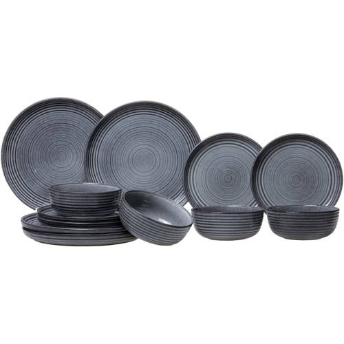 Wehkamp Cosy & Trendy Cosy & Trendy Serviesset Kentucky Grey 12-delig / 4 personen - 4 dinerborden, 4 ontbijtborden en 4 kommen aanbieding