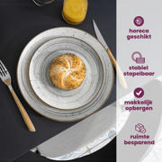 thumbnail: Cosy & Trendy Serviesset Sintra Dusty Blue 16-delig / 4 personen - 4 dinerborden, 4 ontbijtborden, 4 diepe borden en 4 kommen