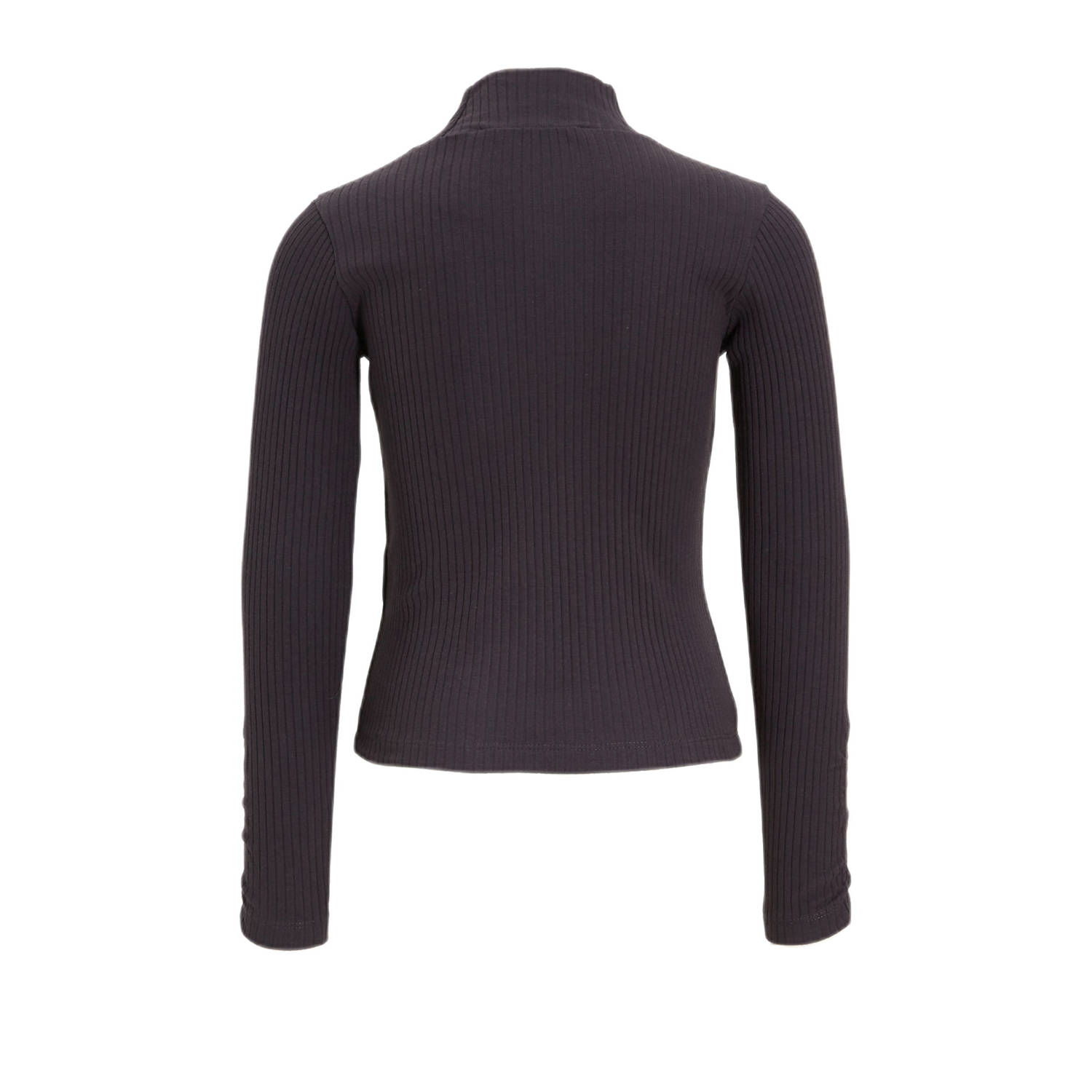 anytime ribgebreide longsleeve donkerblauw grijs